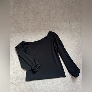 Banana republic off-shoulder long sleeve black top.